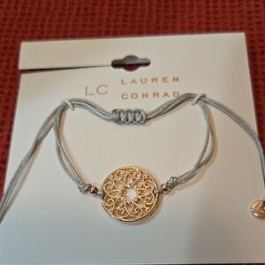 LC Lauren Conrad Gold Tone Medallion Bracelet
